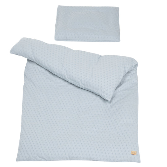Linge de lit bébé 'Lil Planet' 2 pcs - 100 x 135 cm - Jersey certifié GOTS - Bleu ciel