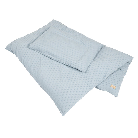 Linge de lit bébé 'Lil Planet' 2 pcs - 100 x 135 cm - Jersey certifié GOTS - Bleu ciel