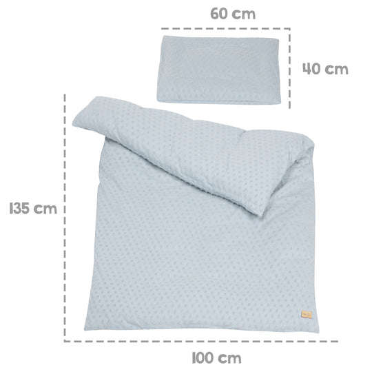 Linge de lit bébé 'Lil Planet' 2 pcs - 100 x 135 cm - Jersey certifié GOTS - Bleu ciel