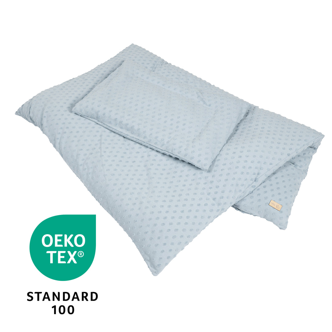 Linge de lit bébé 'Lil Planet' 2 pcs - 100 x 135 cm - Jersey certifié GOTS - Bleu ciel
