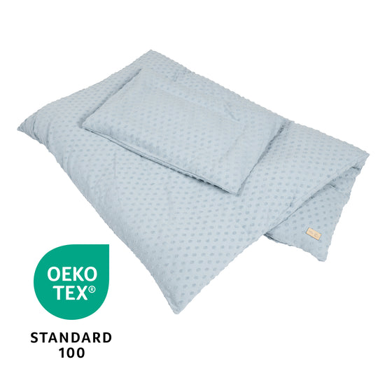 Linge de lit bébé 'Lil Planet' 2 pcs - 100 x 135 cm - Jersey certifié GOTS - Bleu ciel