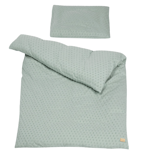 Ropa de cama de 2 piezas de 100 x 135 cm en el diseño «Lil Planet frosty green»