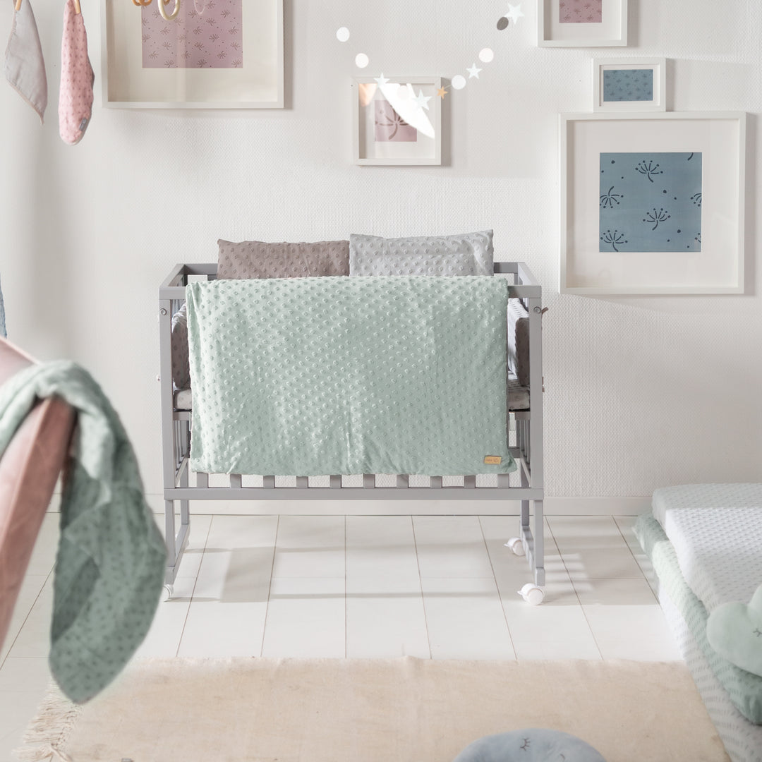 Organic Bedding 'Lil Planet', 2-Piece, Frosty Green, 100 x 135 cm, Jersey GOTS Certified