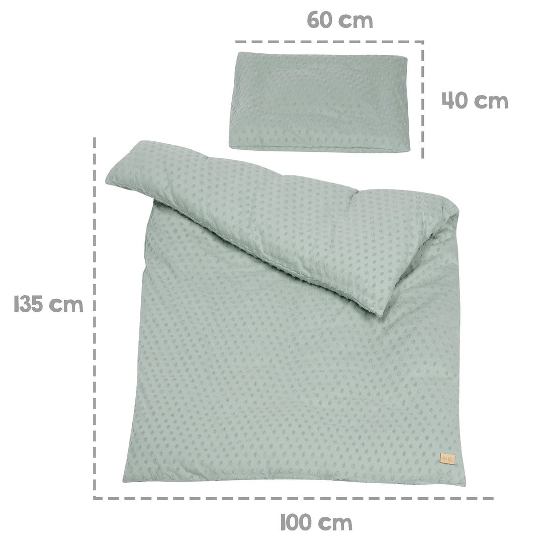 Organic Bedding 'Lil Planet', 2-Piece, Frosty Green, 100 x 135 cm, Jersey GOTS Certified
