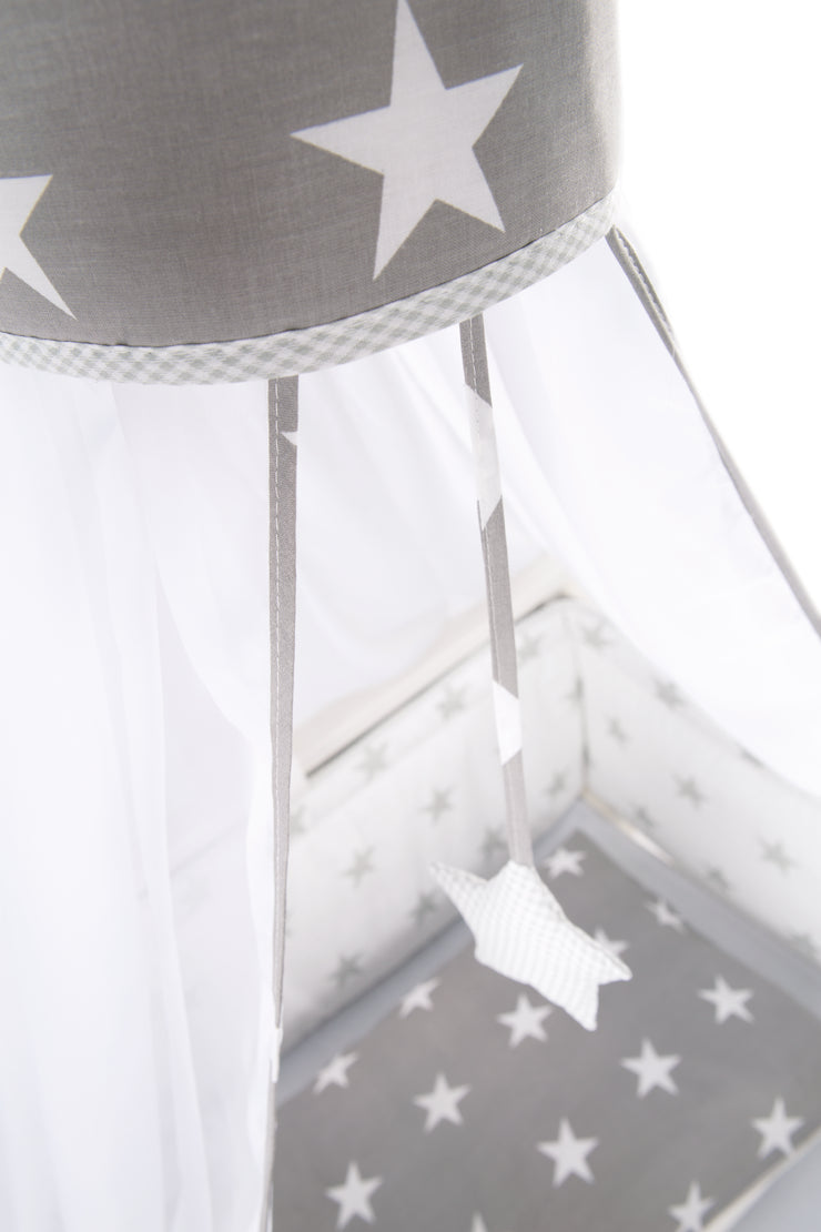 Children's bed set 'Little Stars', 4 pieces, bed linen 100 x 135 cm (blanket & pillow), nest & canopy