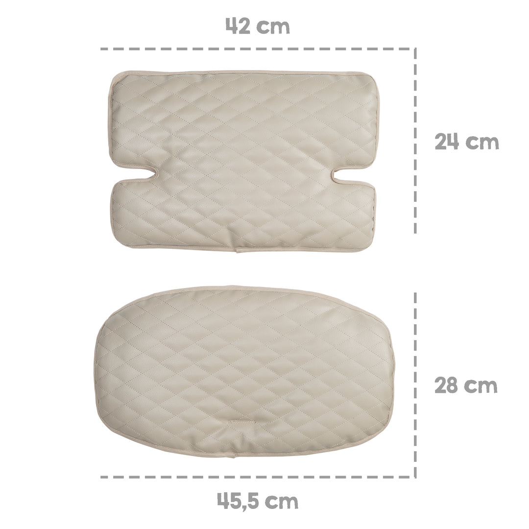 Seat Reducer 'Luxe' - 2-Piece Insert 'Greyish Quilted' for All 'Sit Up' High Chairs