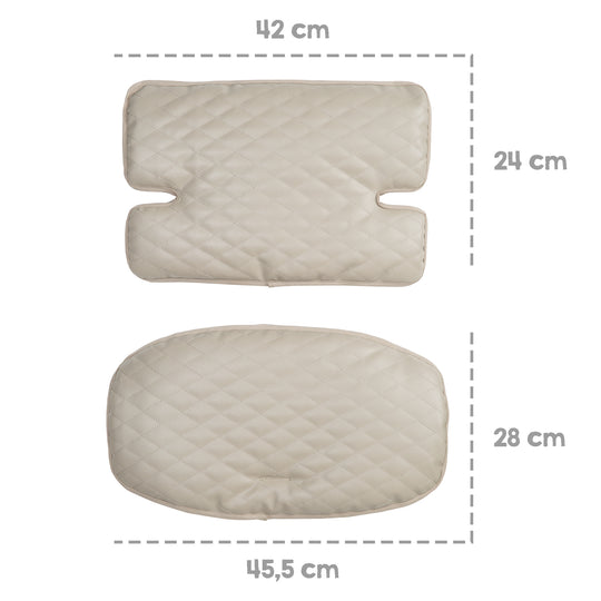 Seat Reducer 'Luxe' - 2-Piece Insert 'Greyish Quilted' for All 'Sit Up' High Chairs