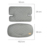 Seat Cushion 'Luxe' - 2-piece Insert 'Stone quilted' for all 'Sit Up' High Chairs