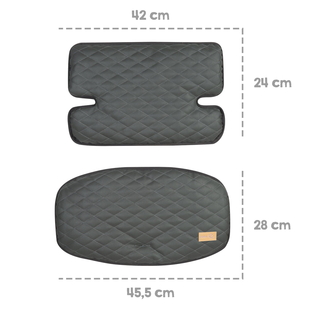 Seat Reducer 'Luxe' - 2-Piece Insert 'Graphite Quilted' for All 'Sit Up' High Chairs