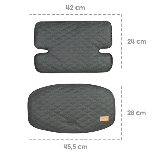 Seat Reducer 'Luxe' - 2-Piece Insert 'Graphite Quilted' for All 'Sit Up' High Chairs