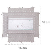 Universal Laufgittereinlage 'Indibär', Laufstalleinlage für Laufgitter 75 x 100 bis 100 x 100 cm