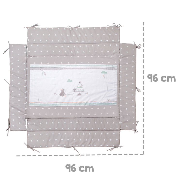 Universal Laufgittereinlage 'Indibär', Laufstalleinlage für Laufgitter 75 x 100 bis 100 x 100 cm