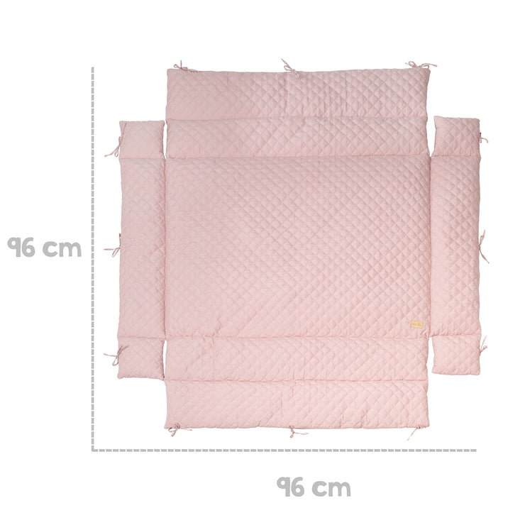 Laufgittereinlage 'roba Style', Laufgitter 75 x 100 - 100 x 100 cm, Seitenpolsterung, rosa/mauve