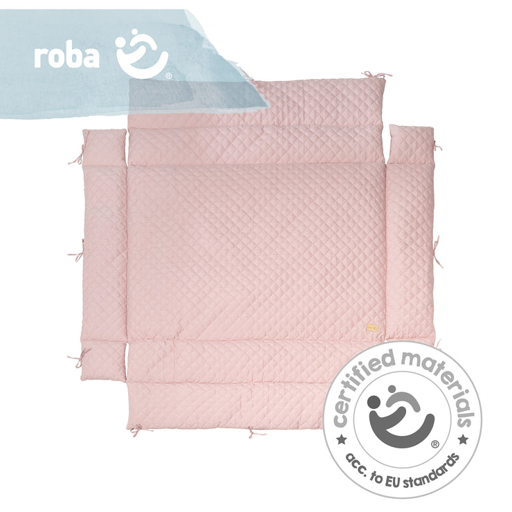 Playpen insert 'roba Style', for playpen 75 x 100 cm - 100 x 100 cm, pink / mauve