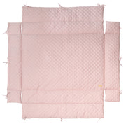 Laufgittereinlage 'roba Style', Laufgitter 75 x 100 - 100 x 100 cm, Seitenpolsterung, rosa/mauve
