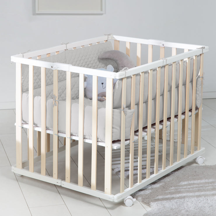 Playpen insert 'roba Style', for play-yards 75 x 100 cm - 100 x 100 cm, silver grey