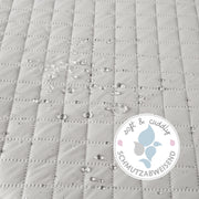 Laufgittereinlage 'roba Style', Laufgitter 75 x 100 - 100 x 100 cm, Seitenpolster, silbergrau