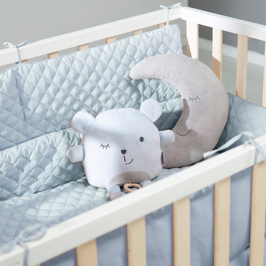 Playpen Insert 'roba Style' - 75 x 100 - 100 x 100 cm - Side Padding - Light Blue