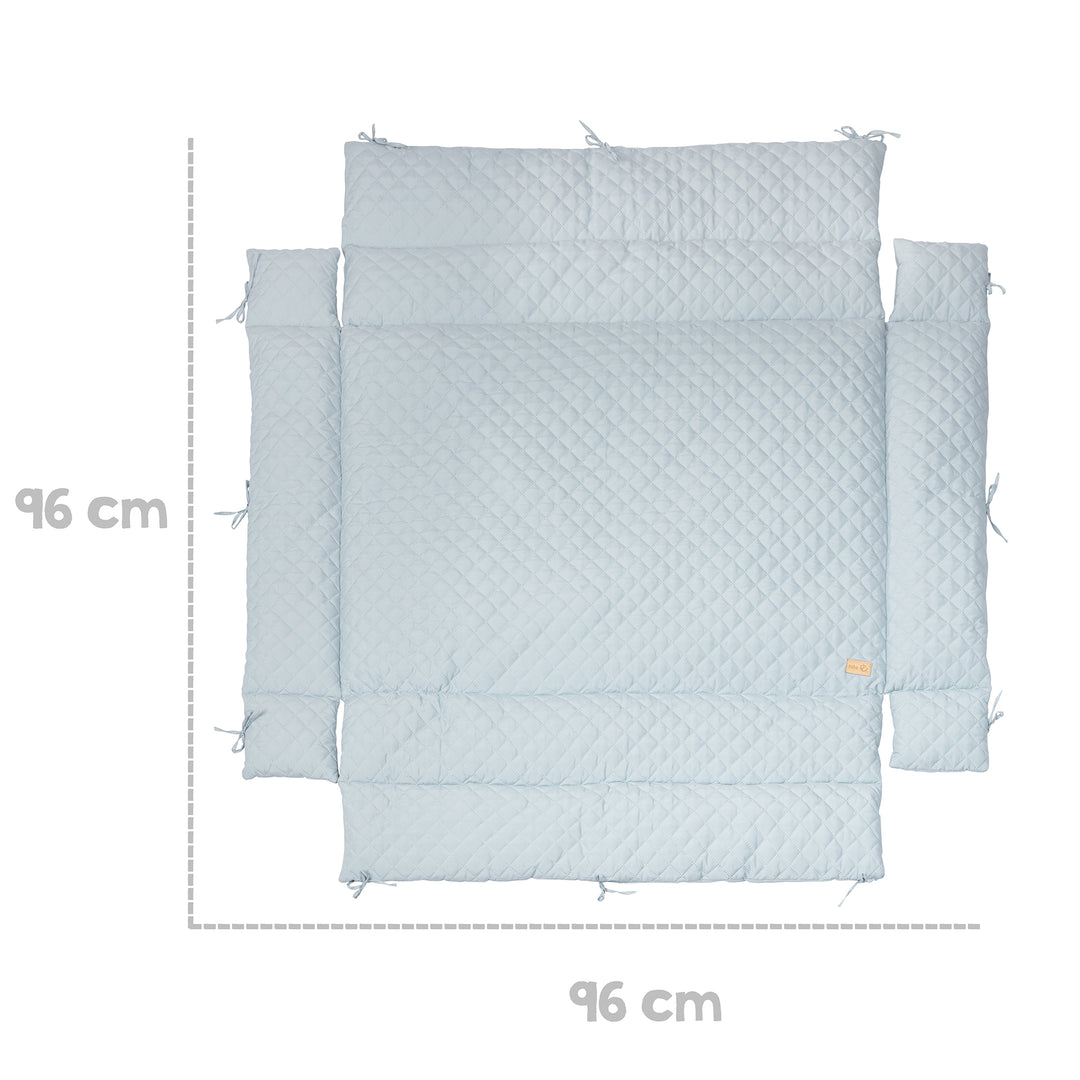 Playpen Insert 'roba Style' - 75 x 100 - 100 x 100 cm - Side Padding - Light Blue