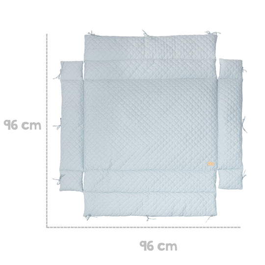Playpen Insert 'roba Style' - 75 x 100 - 100 x 100 cm - Side Padding - Light Blue