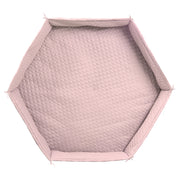 Coperta per box "roba Style", per box esagonali, imbottitura laterale sicura, rosa/malva