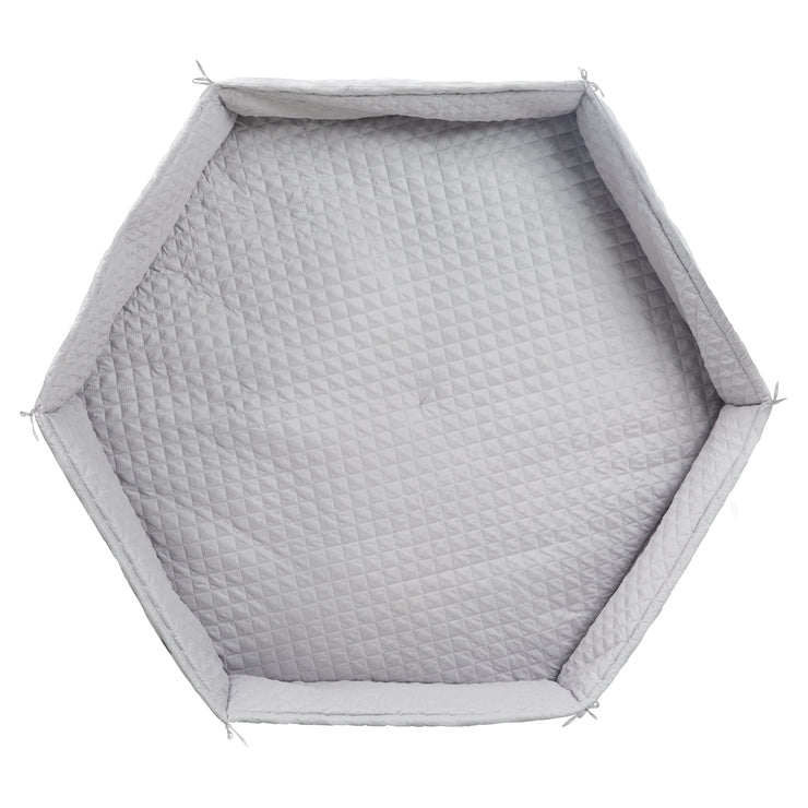 Passion insert 'Roba Style', for 6-corner playpen, safe side padding, silver gray