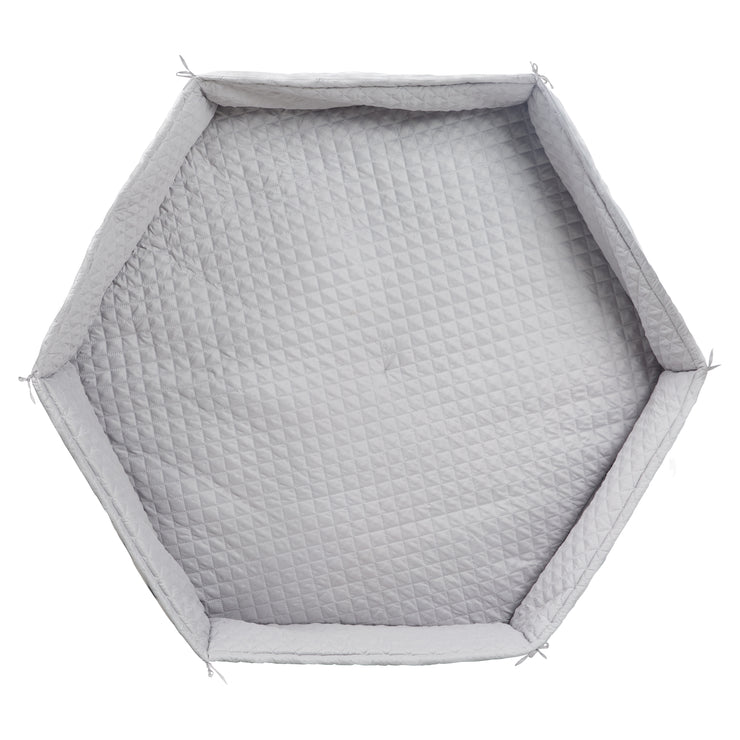 Playpen insert 'roba Style', for hexagonal playpen, secure side padding, silver-gray
