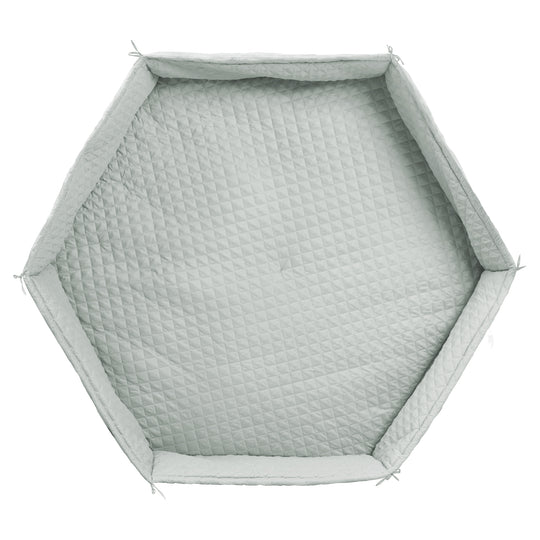 Tapis de parc 'roba Style' pour parc d'enfant hexagonal - Rembourré - Vert givré