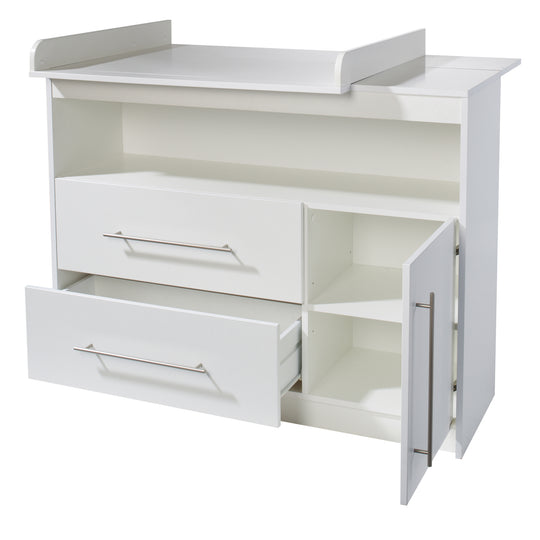 Children's Room Set 'Maren' 3-Piece - Bed 70x140 cm + Narrow Changing Table + 3-Door Wardrobe