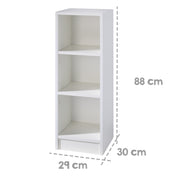 Side shelf 'Maren' suitable under the wrapping base of the wrapping combo 'Maren', wooden shelf in white