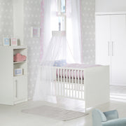 Stand shelf 'Maren', wooden shelf for baby & children's room, body/fronts white