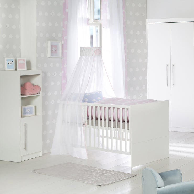 Stand shelf 'Maren', wooden shelf for baby & children's room, body/fronts white