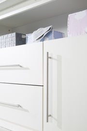 Zimmerset 'Maren', inkl. Kombi-Bett 70 x 140 cm, Wickelkommode breit & Schrank 3-türig, weiß
