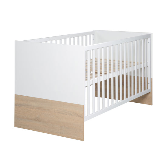 Kinderzimmerset 'Gabriella' 3-teilig - Bett 70x140 + Wickelkommode schmal + Kleiderschrank 3-türig