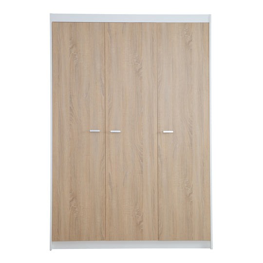 Kinderzimmerset 'Gabriella' 3-teilig - Bett 70x140 + Wickelkommode schmal + Kleiderschrank 3-türig