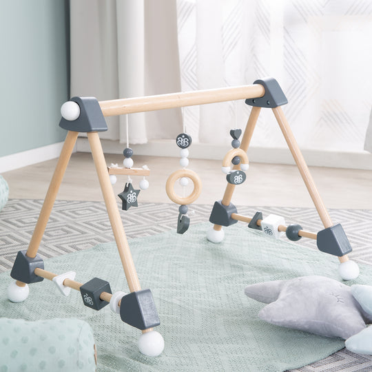 Spieltrapez & Aktivcenter 'Rock Star Baby 3' mit Spiel- & Greifelementen, Anhänger aus Holz