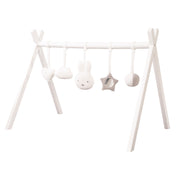 Trapecio de juego incl. set de juego 'Miffy' - arco de juego universal de madera lacada en blanco