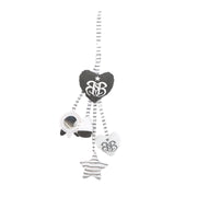 Portique d'eveil pour bébé - incl. set de pendentifs "Rock Star Baby" - en bois laqué blanc