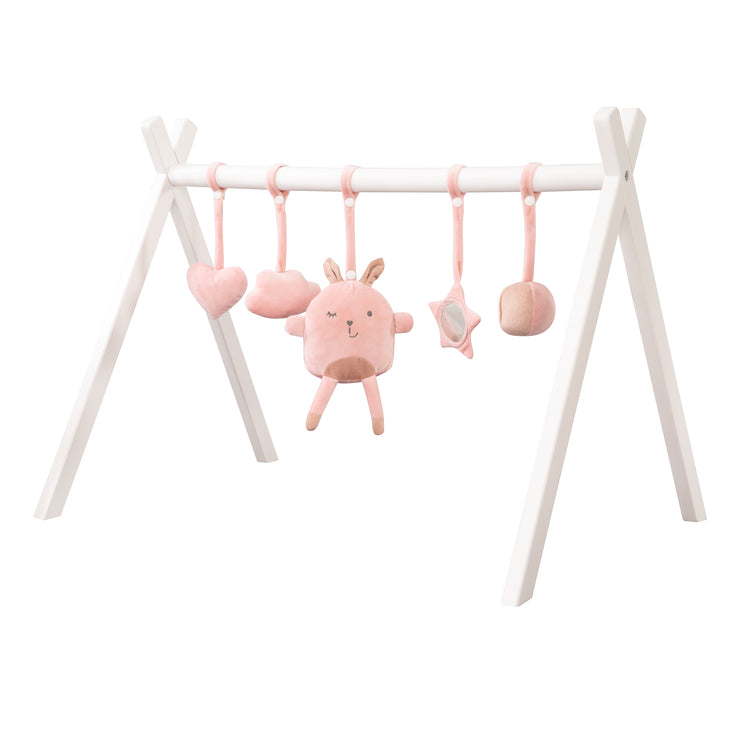 Portique d'eveil pour bébé - incl. set de pendentifs roba Style rose