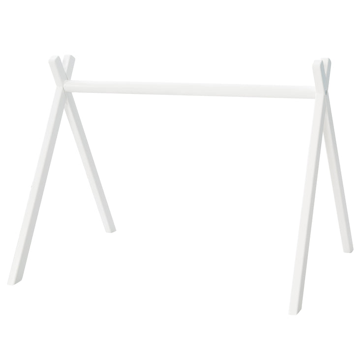Jouer au trapèzoïde, y compris le jeu de jeu en bleu clair `` Roba Style '- arc de jeu universel en bois peint blanc