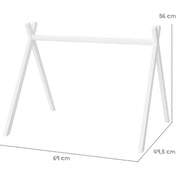 Jouer au trapèzoïde, y compris le jeu de jeu en bleu clair `` Roba Style '- arc de jeu universel en bois peint blanc