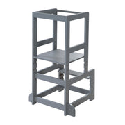 Anthracite Learning Tower - Safe Step Stool for Children - Can be Loaded up to 80 kg