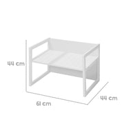 Ensemble de sièges pour enfants de style campagnard, tabouret + table, sièges pivotants, en blanc