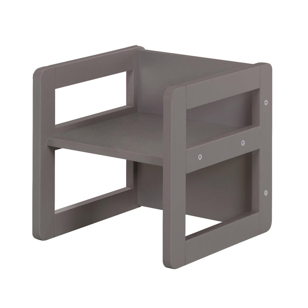 Ensemble de chaises pour enfants 3en1 - Tabouret réversible + table - Transformable - Anthracite