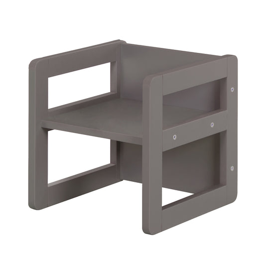 Ensemble de chaises pour enfants 3en1 - Tabouret réversible + table - Transformable - Anthracite
