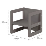 Ensemble de sièges pour enfants 3in1- Tabouret & table réversible - Anthracite