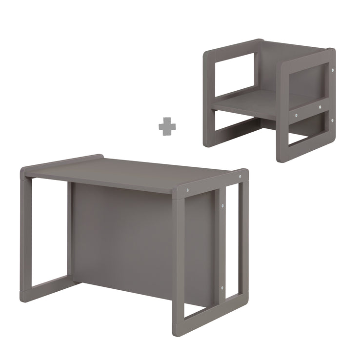 Ensemble de sièges pour enfants 3in1- Tabouret & table réversible - Anthracite