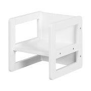 Grupo de asientos 3en1- Taburete y mesa reversibles - Blanco