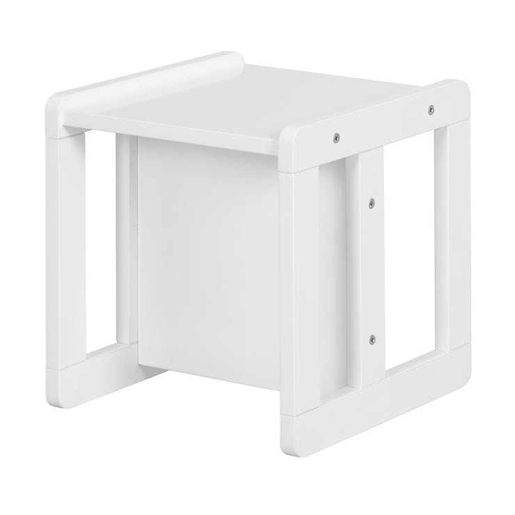 Grupo de asientos 3en1- Taburete y mesa reversibles - Blanco