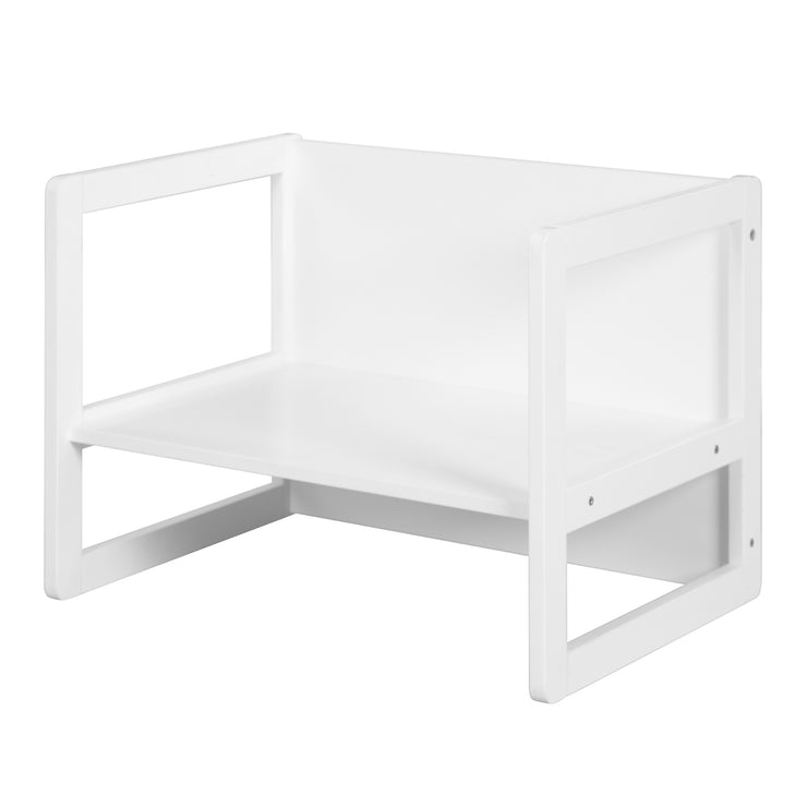 Grupo de asientos 3en1- Taburete y mesa reversibles - Blanco